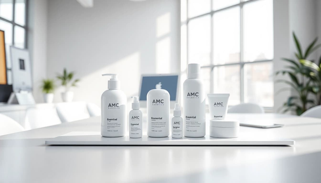 Showcase of AMC Essentials in a modern workspace, capturing a professional and organized atmosphere.