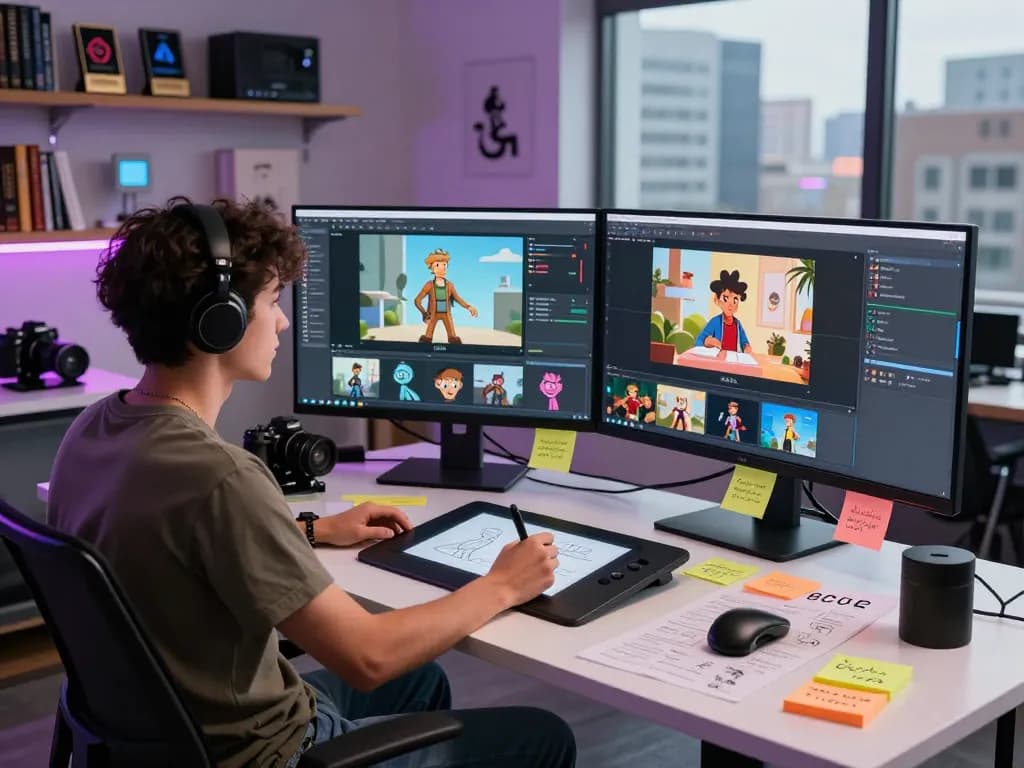 Unleash mind control in AI video creation with Kling 2.6 in a tech-savvy studio.