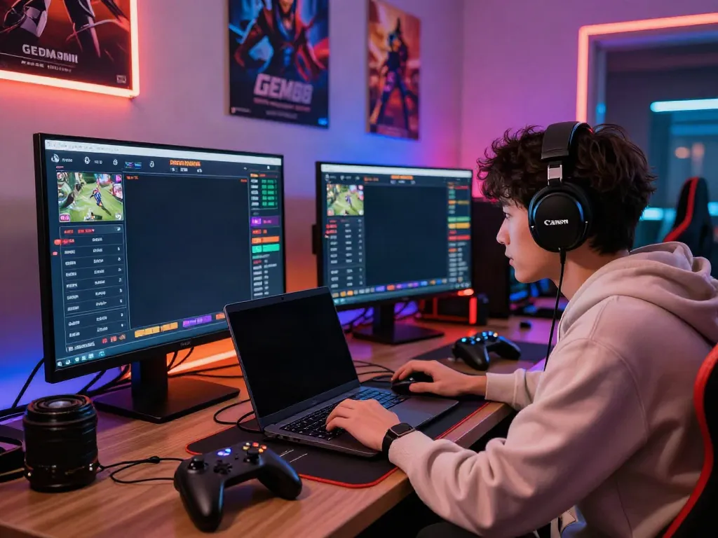 Engagement on GEM88 platform showing player immersed in online gaming experience