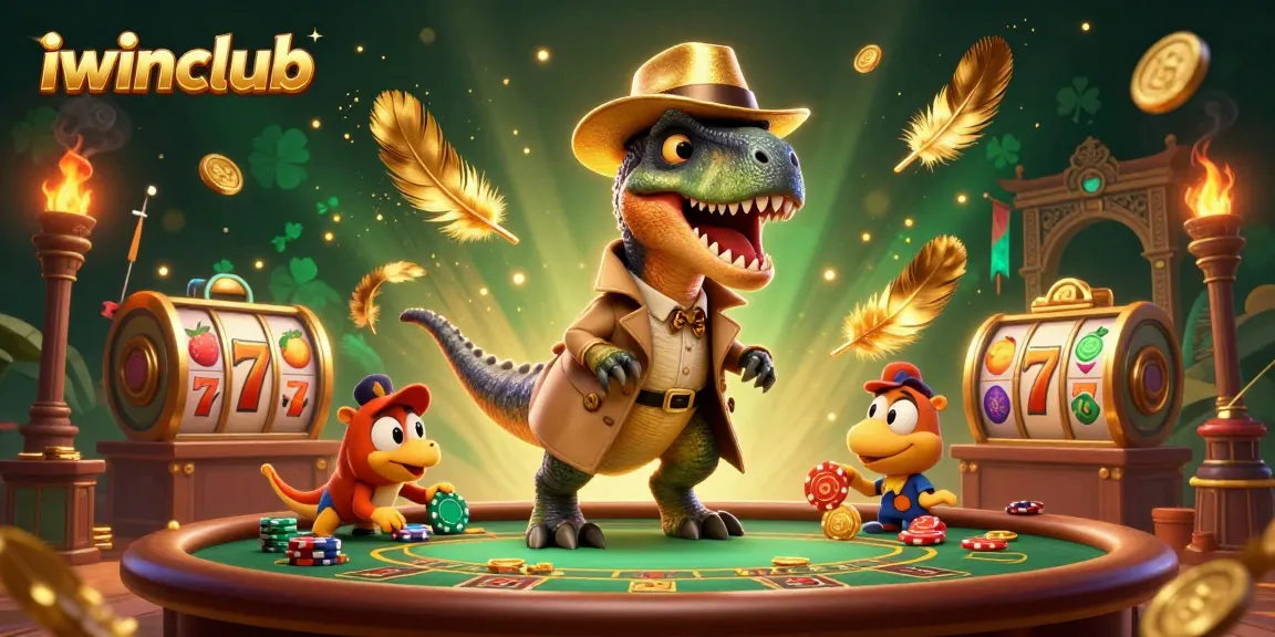 Witness the iwinclub velociraptor card counter amid thrilling blackjack action and vibrant casino elements.