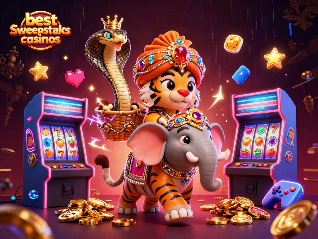 Experience the thrill of the best sweepstakes casinos with vibrant gaming elements and exotic characters.