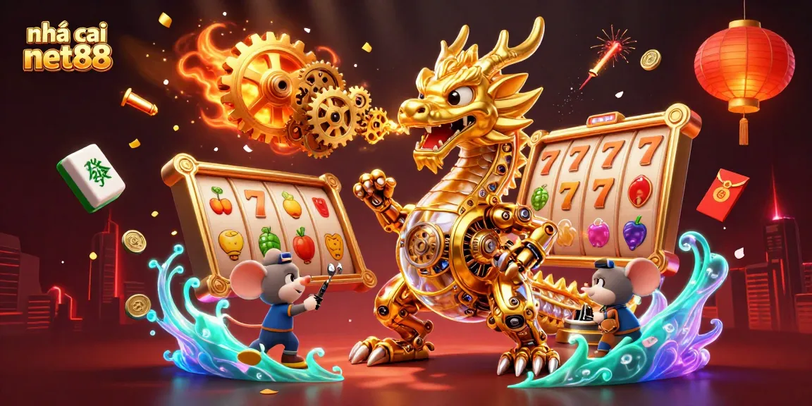 Engage with the stunning gameplay at nhà cái net88 featuring vibrant casino elements and a magical dragon.