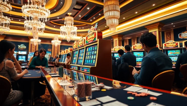 Experience nổ hũ đổi thưởng at a luxurious casino with exciting slot machines and engaging gameplay.