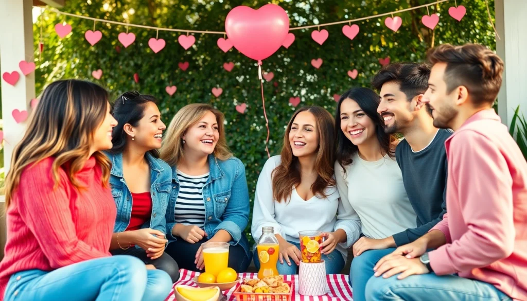 Friends enjoying playful interactions that capture the essence of having a crush on someone.