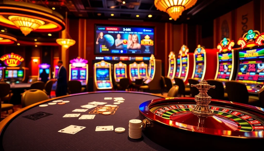 Exciting gameplay at s666 casino featuring poker, roulette, and slot machines.