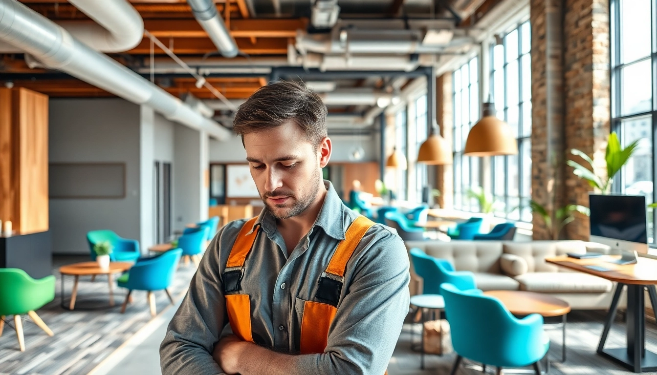 Austin commercial remodeling contractor skillfully enhancing a modern office space with professional flair.