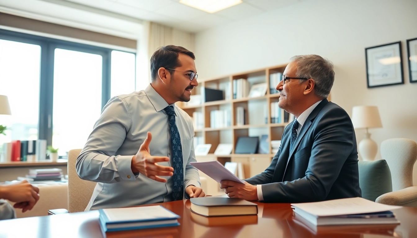 Consultation with a truck accident attorney Clearwater in a professional office setting.