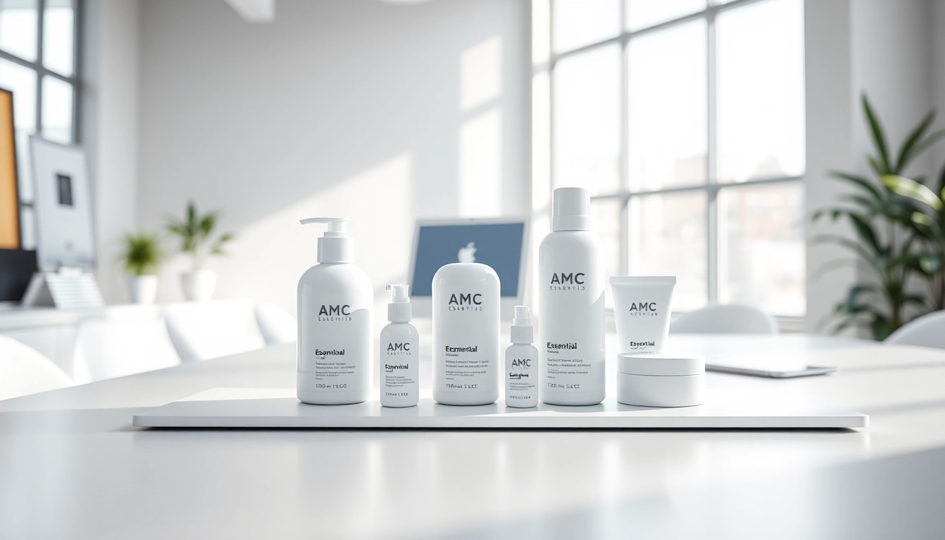 Showcase of AMC Essentials in a modern workspace, capturing a professional and organized atmosphere.