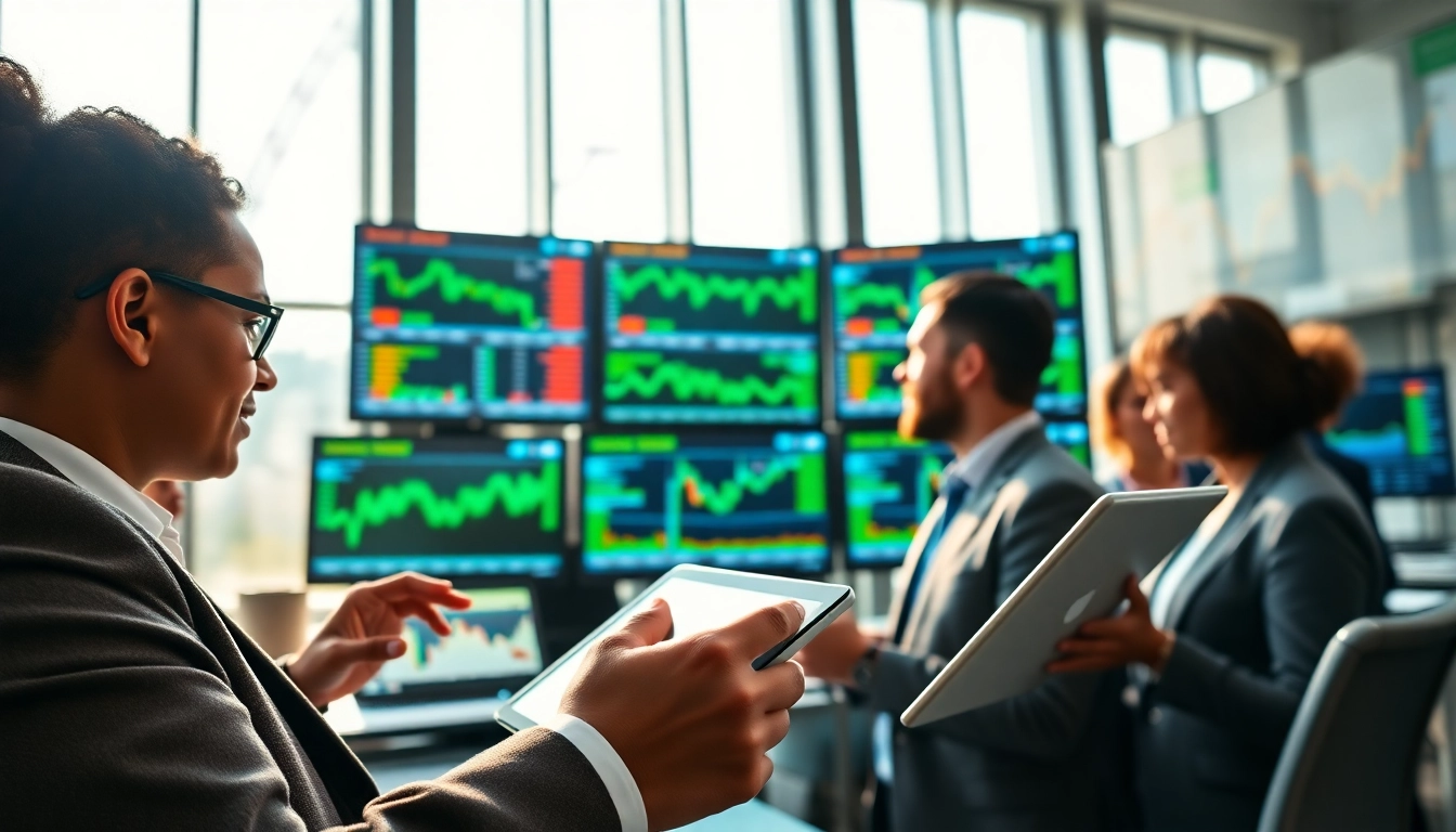 Engage in investing in US stocks without SSN through diverse traders analyzing stock data.