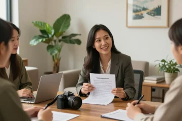 Local financial advisor providing trusted guidance to clients in a professional office setting.